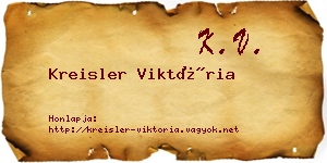 Kreisler Viktória névjegykártya